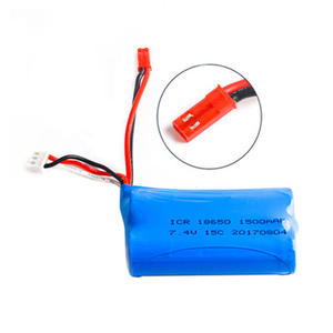 Paket Baterai Li-ion 7.4V 1500mAh 15C 2S1P 18650 dengan Konektor JST untuk Mainan RC, Drone, dan Perangkat Elektronik - Product Image 2