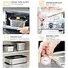 Stainless Steel Food Storage Containers with Airtight Lids Set Stackable Leak Proof <b>Metal</b> <b>Lunch</b> Bento <b>Box</b> Dishwasher Safe - Product Image 4
