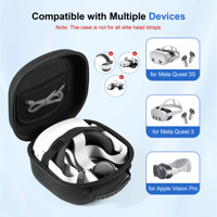 Boîte de rangement de voyage rigide et durable pour casque VR et accessoires Meta Quest 3/3S, étui de transport rigide de protection pour VR