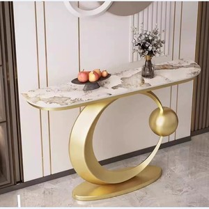 Console de style italien, luxe léger, moderne, en <span class=keywords><strong>dalle</strong></span> de pierre, pour entrée, couloir d'hôtel, <span class=keywords><strong>allée</strong></span>, vitrine haut de gamme, villa - Product Image 2
