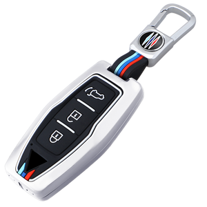 เคสกุญแจรถยนต์โลหะผสมสังกะสี ซิลิกา<span class=keywords><strong>เจ</strong></span>ล สำหรับรถยนต์มิตซูบิชิ รุ่น Outlander Eclipse Cross ASX PAJERO LACCER พร้อมพวงกุญแจ - Product Image 1