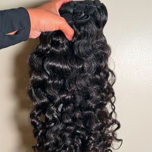 Drop <span class=keywords><strong>Shipping</strong></span> indiano ricciolo ciocche di capelli ricciolii indiani grezzi a onda naturale estensione capelli grezzi venditore - Product Image 1