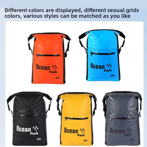 Large Capacity 25L PVC Waterproof Floating <b>Backpack</b> Dry Sack Outdoor Sports <b>Heavy</b> <b>Duty</b> River Rafting Swimming PVC Lining Dry Bag - Product Image 6