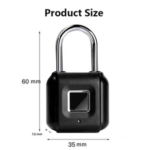 Mini cadenas électronique portatif rechargeable intelligent d'empreinte digitale Cylindres de serrure portatifs - Product Image 4