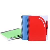 Carnet de notes à spirales en cuir PU avec logo personnalisé, couverture rigide, papier kraft vegan, stylo, papeterie, agenda, cadeau pour l'école, les voyages
