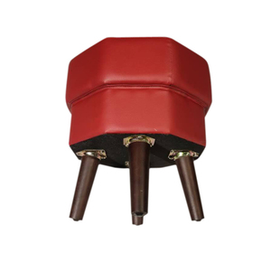 Bailey usine prix en cuir <span class=keywords><strong>tabouret</strong></span> avec <span class=keywords><strong>4</strong></span> <span class=keywords><strong>pieds</strong></span> en <span class=keywords><strong>bois</strong></span> - Product Image 3