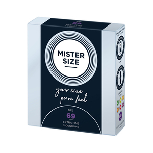 Condones Mister Size Ultrafinos, Sensación Pura y Segura, 69mm Extra Finos, <span class=keywords><strong>3</strong></span> Condones en Una <span class=keywords><strong>Caja</strong></span>, ¡Oferta! - Product Image 1