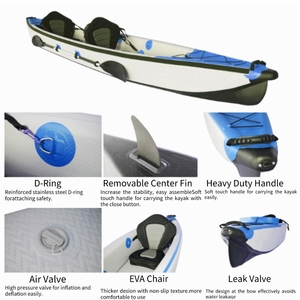 2024 New Design Single 1 Person Portable Inflatable <strong>Kayak</strong> for Touring Fishing <strong>Top</strong> <strong>Kayak</strong> for Drifting Ocean Waters 50% Discount - Product Image 4