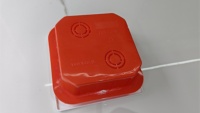 AGUX 3x3G PVC PP Plastique Brossé Rouge Certifié CE Boîtier de Plancher Électricien 86 Universel pour Interrupteur et Prise Murale Encastrée