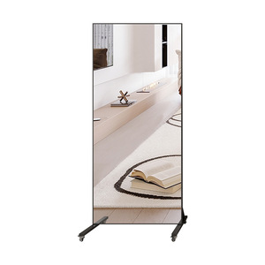 Çıkarılabilir tam boy vücut ayna büyük boy dikdörtgen ayakta ayna ile tekerlek zemin ayakta boy aynası oturma odası için - Product Image 2