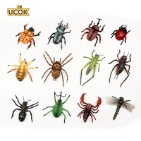 Jouets en plastique d'animaux naturels de 8 pouces, insectes, coléoptères, grillons, abeilles, araignées, scorpions, libellules, différents modèles