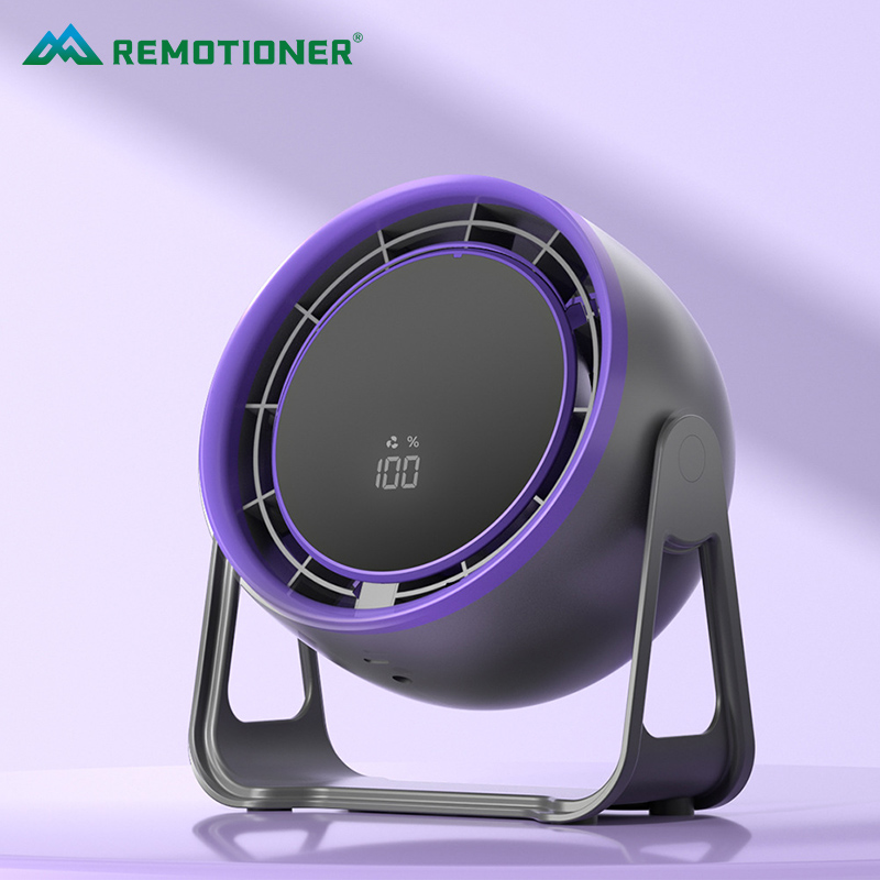 100 Speed Adjustment Digital Display 4000mAh USB Rechargeable Table Fan Desk Fan