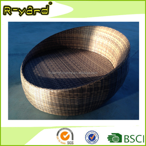 Venta caliente Luna redonda en forma de cojines de mimbre <span class=keywords><strong>al</strong></span> aire libre camas de <span class=keywords><strong>sol</strong></span> - Product Image 2
