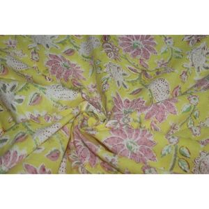 Proveedores de Tela Étnica Jaipuri Estampada a Mano, Tela 100% Algodón, Tela Suave Natural Estampada a Mano por Metro - Product Image 6