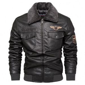 Blouson moto homme hiver à capuche, nouveau design PU, respirant et écologique, coupe ajustée, logo frontal, chaud - Product Image 2