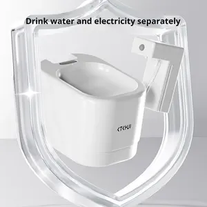 स्मार्ट सेंसर कुत्ते बिल्ली स्टेनलेस स्टील प्लास्टिक पानी डिस्पेंसर वायरलेस चार्जिंग पालतू फव्वारा स्वचालित परिसंचरण फ़िल्टर चीन - Product Image 2