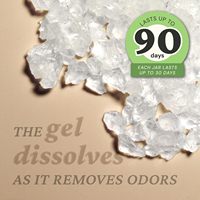 Gel Éliminateur d'Odeurs Original à Base de Plantes Huiles Essentielles Parfum Frais Désodorisant Durable 15-30 Jours Sans Prise Rechargeable Sans Danger pour les Animaux