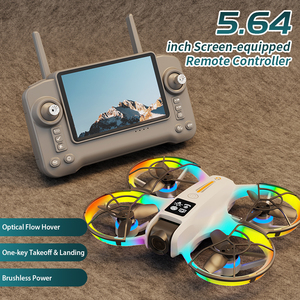 Drone L8 avec écran <span class=keywords><strong>de</strong></span> 5,64 pouces, télécommande, caméra optique sans balais, quadricoptère RC avec éclairage LED intégré, jouet pour enfants et adultes. - Product Image 2