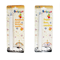 Bougie d'anniversaire cylindrique en cire de paraffine semi-artisanale, surprise créative, à dépliage automatique, motif clown, pour gâteaux et fêtes
