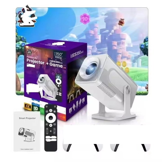 HCS350MAX Allwinner H713 4K 1080P Android11 Projector 450ANSI LED Media Player Retro Classic Game 10000 Projector Home Theater