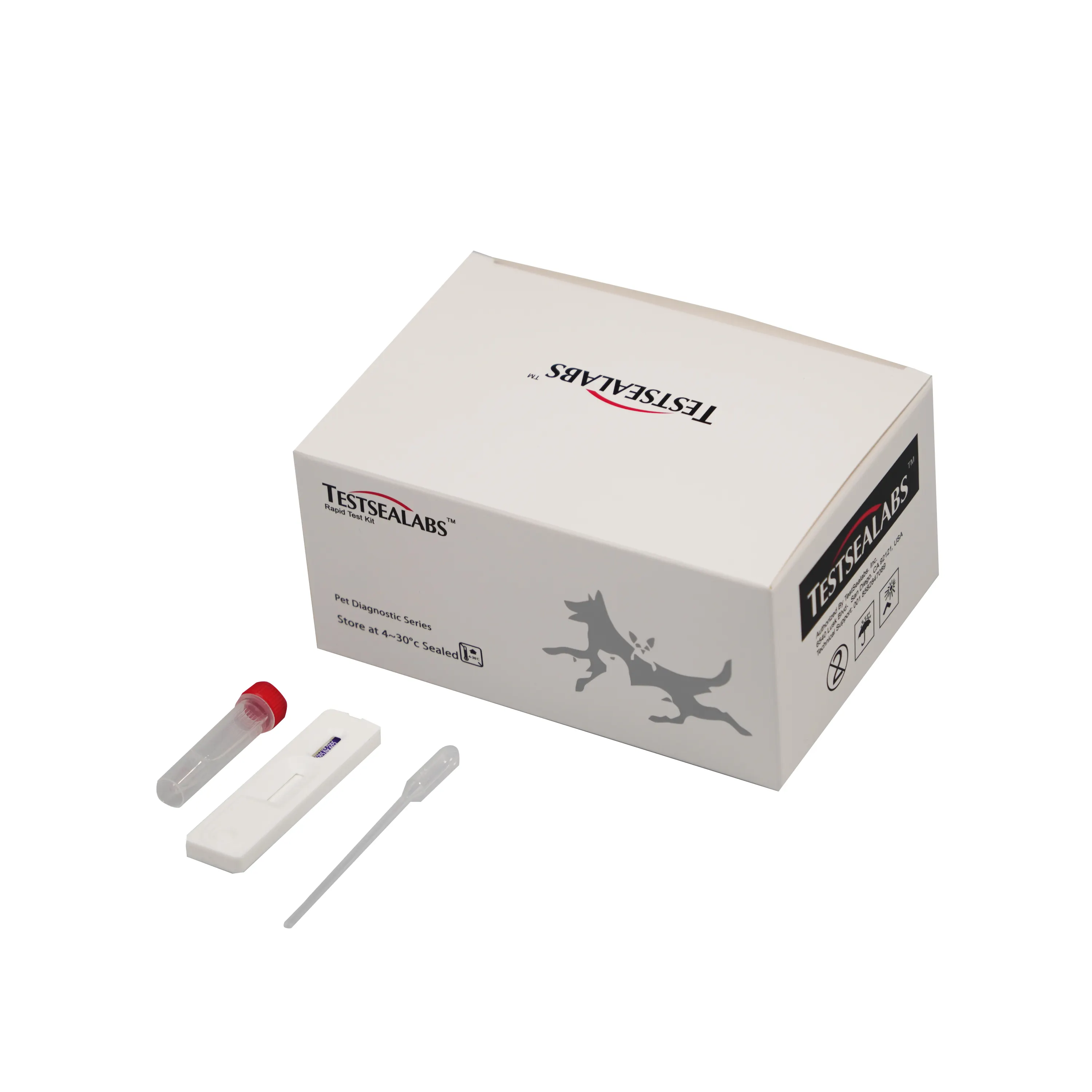 टेस्टसीलैब्स अनकट शीट सीडीवी एजी डायग्नोस्टिक रैपिड टेस्ट किट कैनाइन के लिए फैक्टरी उपयोग