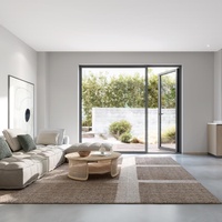 Portes à battants en aluminium à double vitrage, étanches, à ouverture latérale, au design moderne et élégant, pour chambre et villa
