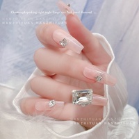 Cristal de diamant K9 10x14 rectangulaire à angle droit, grande transparence, verre scintillant, accessoires pour nail art, modèle Cy0510