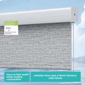 <span class=keywords><strong>Volet</strong></span> <span class=keywords><strong>roulant</strong></span> automatique à occultation totale, sans perçage, rideau pare-soleil enroulable, volets électriques pour fenêtres de chambre à coucher - Product Image 2