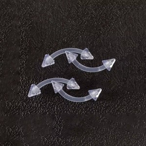 Amelia hipoalergénico acrílico ceja/nariz/<span class=keywords><strong>labio</strong></span>/lengua/vientre <span class=keywords><strong>Piercing</strong></span> hombres mujeres Stud transparente redondo cuenta tabique joyería - Product Image 5