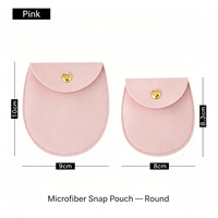 Pochettes à bijoux en microfibre gaufrée à boutons-pression, sacs en velours multicolores pour boucles d'oreilles et bagues, directement de l'usine