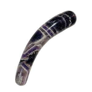 Venta al por mayor curación natural cuarzo sueño amatista Yoni cristal consoladores varita de masaje - Product Image 1