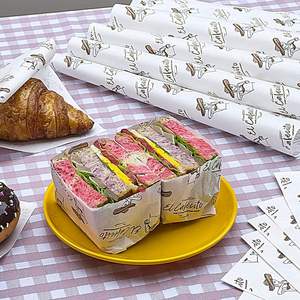 Custom Logo Disposable Eco-Friendly Aluminum Foil Greaseproof Non-Stick Fast Food <b>Wrapping</b> <b>Paper</b> for Sandwich Burger Wrapper - Product Image 1