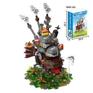 MOC Cross-Border <span class=keywords><strong>Hayao</strong></span> <span class=keywords><strong>Miyazaki</strong></span> Howl's Moving Castle Compatible con ABS Plastic 1:8 Scale Peripheral Figures Model Assembly - Product Image 5