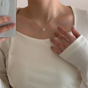 Collar con colgante en forma de corazón y llave de circón CZ de Plata de Ley 925 para mujer, joyería para fiesta y boda - Product Image 2