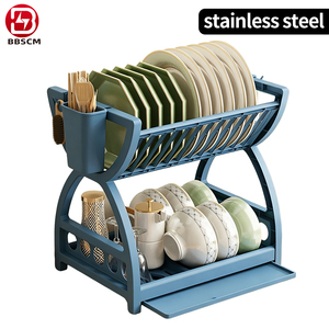 Organizador de Cocina Multifuncional de Doble Capa, Escurridor de Platos, Organizador de Cubiertos, Contenedor de Almacenamiento para Cuchillos y Tenedores - Product Image 6