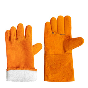 Kyushu Welding <b>Gloves</b> Cowhide Shell Fleece Lining Heat Resistant For Stick Welding - Product Image 1