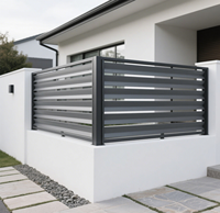 Clôture en lattes en alliage d'aluminium, écran de sécurité décoratif pour jardin, design à persiennes, résistant à la décomposition, respectueux de l'environnement, pour l'extérieur
