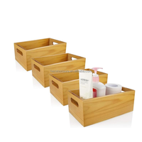 Organisateur de bureau en bois de pin poli
