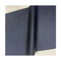 Cuir artificiel en cuir de vachette PU bleu sarcelle/noir avec adhésif pour gravure au laser, découpe et ébauches personnalisées
