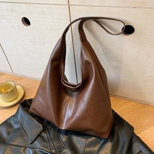 Sac fourre-tout décontracté de grande capacité Sac à provisions à motif à carreaux simple Fermeture éclair Sac à bandoulière portable en toile vierge en option - Product Image 2