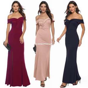 Großhandel Mode Wom Lady Elegante V-Ausschnitt Split Party Abendkleid Frauen Sexy Free <span class=keywords><strong>Prom</strong></span> Kleid - Product Image 1