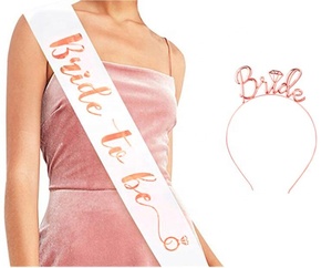 งานแต่งงานตกแต่งเจ้าสาวงานแต่งงานเจ้าสาวซาตินSash Bachelorette Party Girl Hen Partyอุปกรณ์ตกแต่ง - Product Image 2