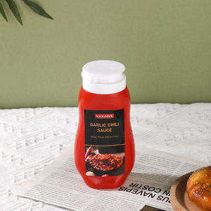 Bouteille en plastique souple pour <span class=keywords><strong>ketchup</strong></span> de 200 ml et 500 ml avec bouchon à clapet, transparente, pour remplissage à chaud - Product Image 5