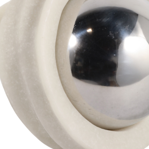 Scultura Sferica in Acciaio Inossidabile, Ornamento Decorativo per Casa, Bagno, Ufficio, Soggiorno, Pezzo d'Arte Chic - Product Image 6