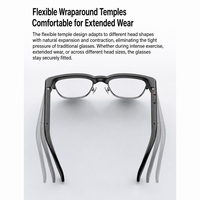 Lunettes Intelligentes avec Caméra 8MP, Capture Vidéo 1080P, Reconnaissance Visuelle IA 5.4, Réduction de Bruit ENC, Étanchéité IPX4, 42g, Idéales pour les Voyages