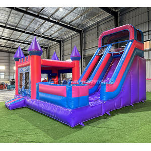 Château gonflable à prix avantageux, qualité commerciale, château gonflable pour adultes, combo toboggan à acheter - Product Image 4