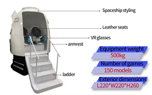 Trong nhà 9D VR máy không gian viên nang Máy bay mô phỏng chuyến bay rạp chiếu phim sợi thủy tinh kim loại công viên giải trí đi xe thể thao công viên chăm sóc ban ngày - Product Image 4