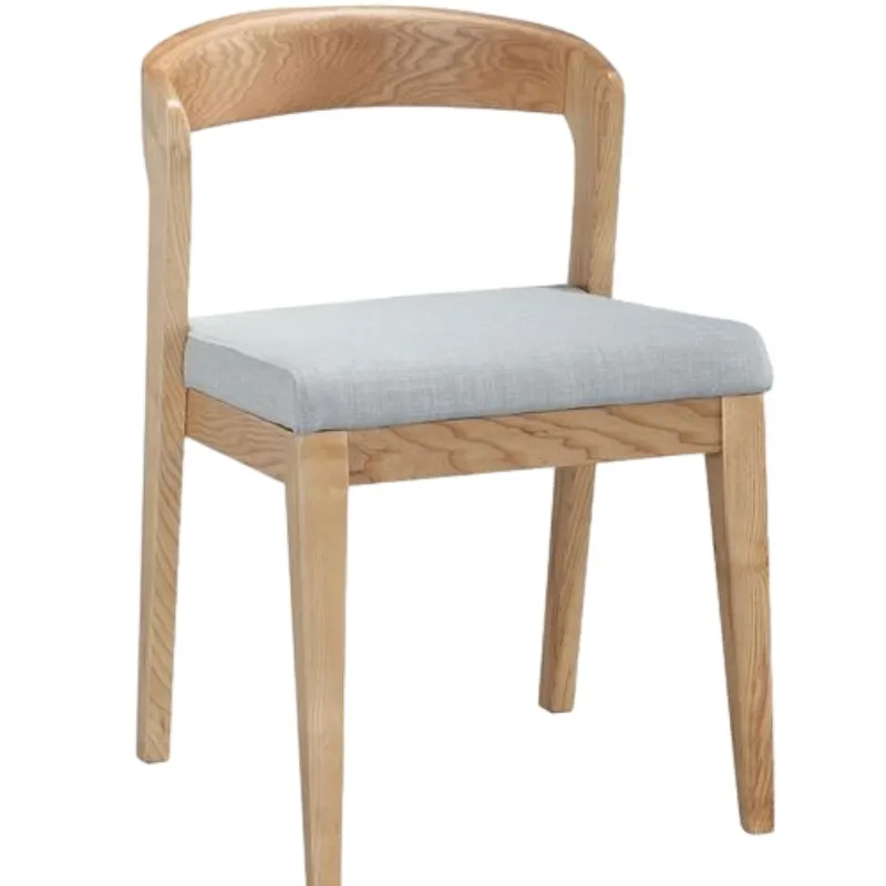 Modern minimalist design Bijorn solid wood armless backrest dining chair