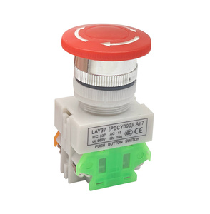 Interruptor de Parada LAY37-11ZS, Botón Pulsador Tipo Hongo, NO+NC, 660V, 10A - Product Image 1
