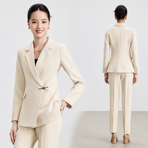 Women's Professional Suit Set Long Sleeve Polyester Anti-Wrinkle Workwear For Office And Service Industry - Product Image 2
